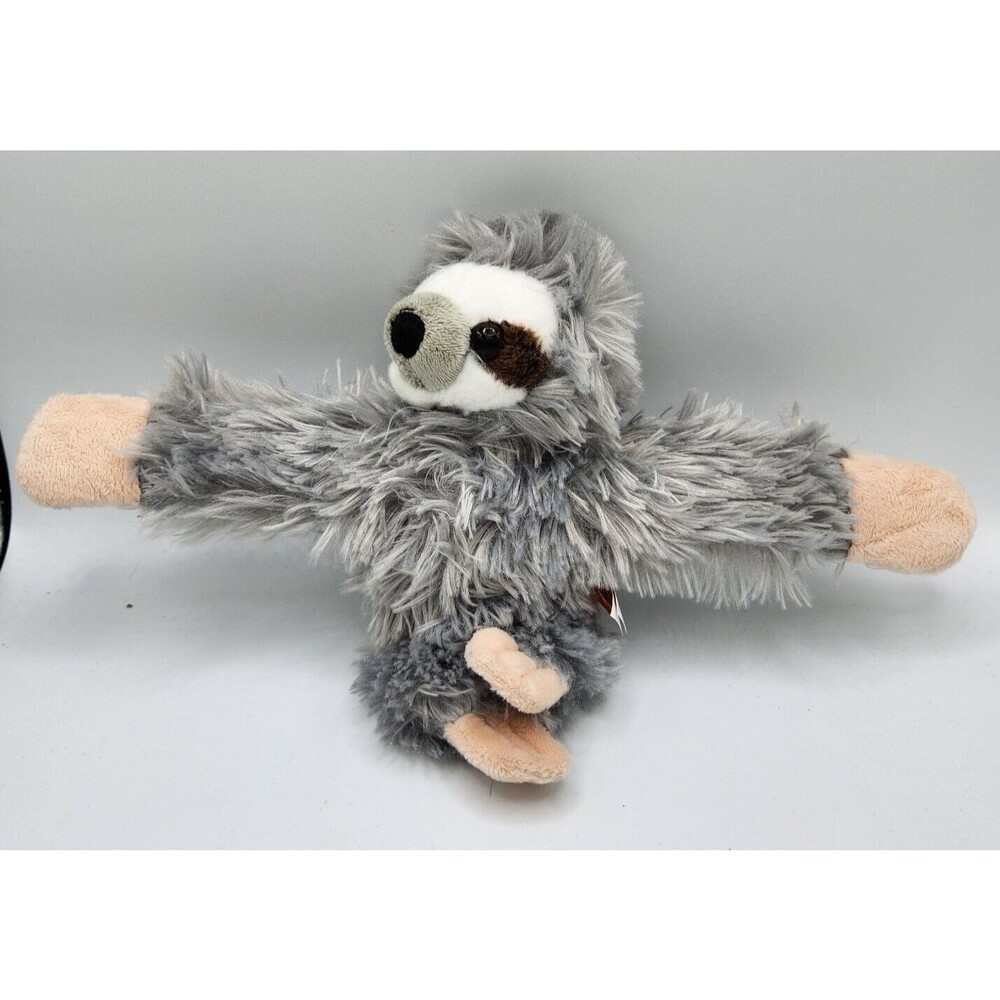 Wild Republic Huggers Sloth Gray Mini Baby Stuffed Animal Plush Toy 8" Wearable